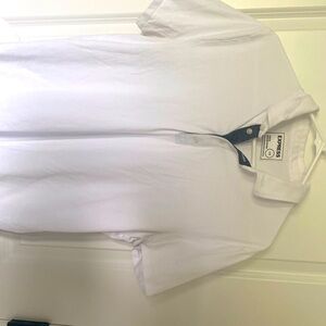 White -  express - polo shirt - Large